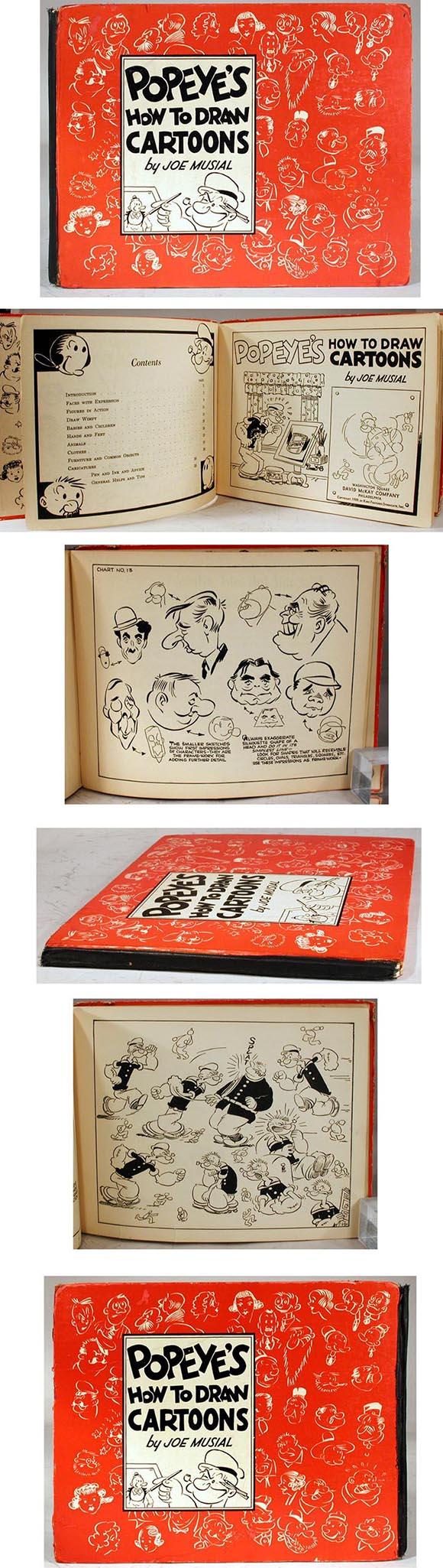 1939 Popeye's How to Draw Cartoons by Joe Musial